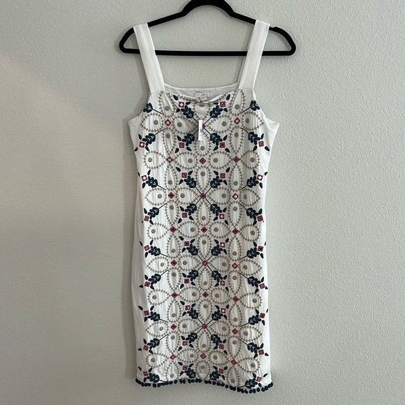 J Jill Embroidered Jewel Toned Tank Dress NWT Size Small - Picture 1 of 6
